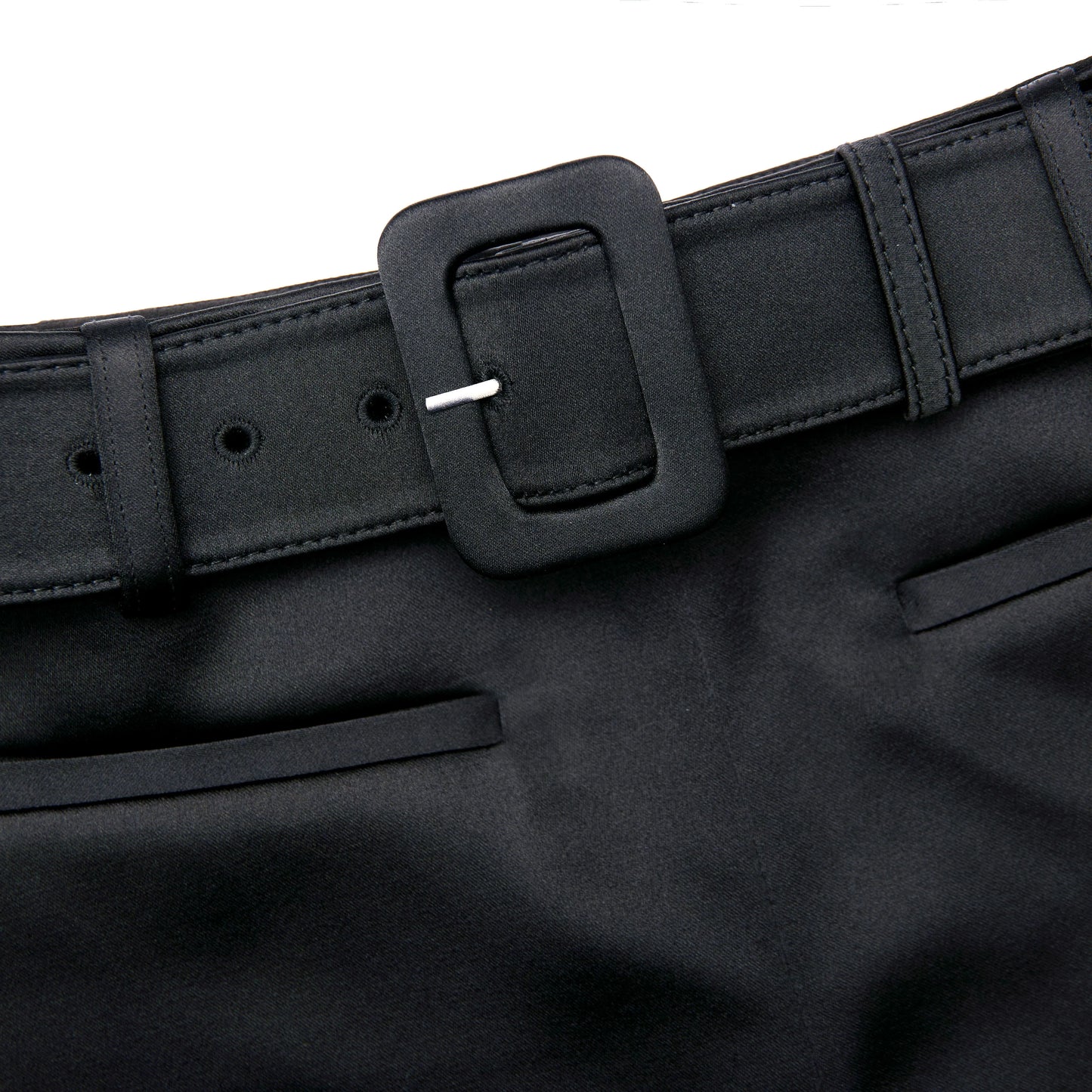 Black Satin Shorts
