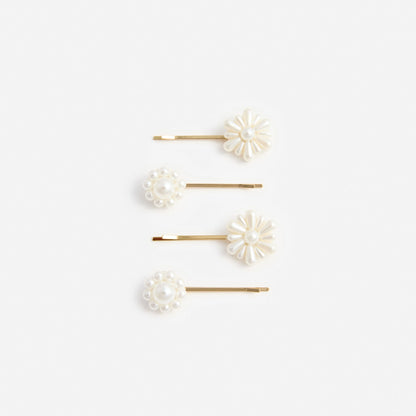 Pearl Flower Hairclips
