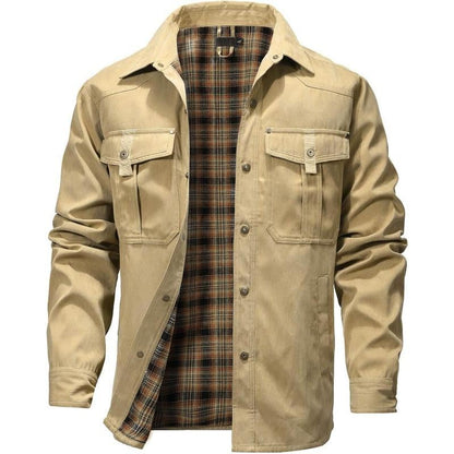 🔥Men's Flannel Lined Shacket Jacket