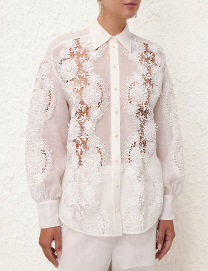 Halliday Lace Flower Shirt