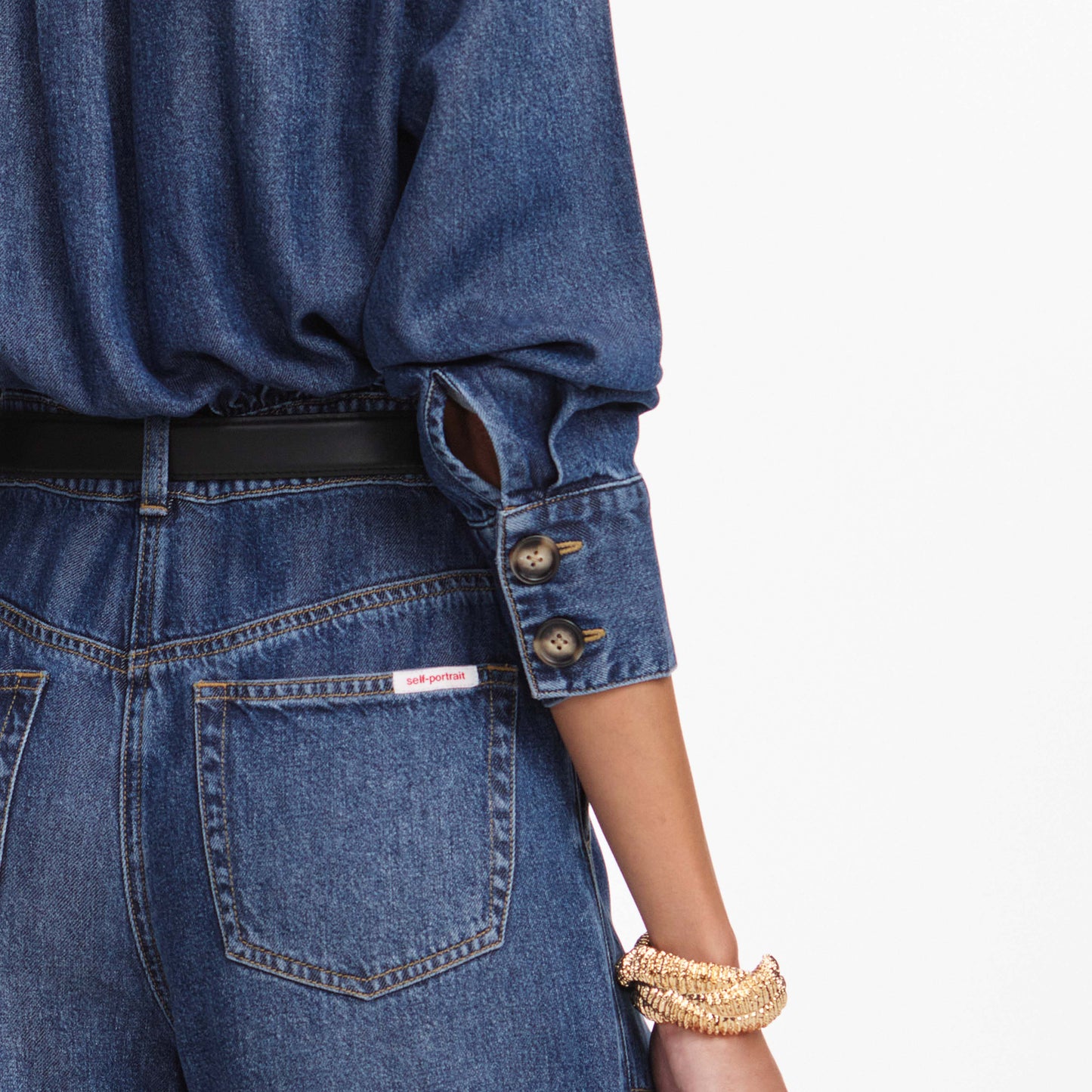 Denim Relaxed Fit Jumpsuit