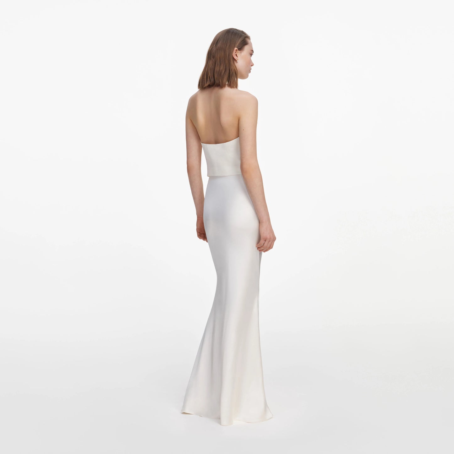 Cream Linen Blend Satin Maxi Dress