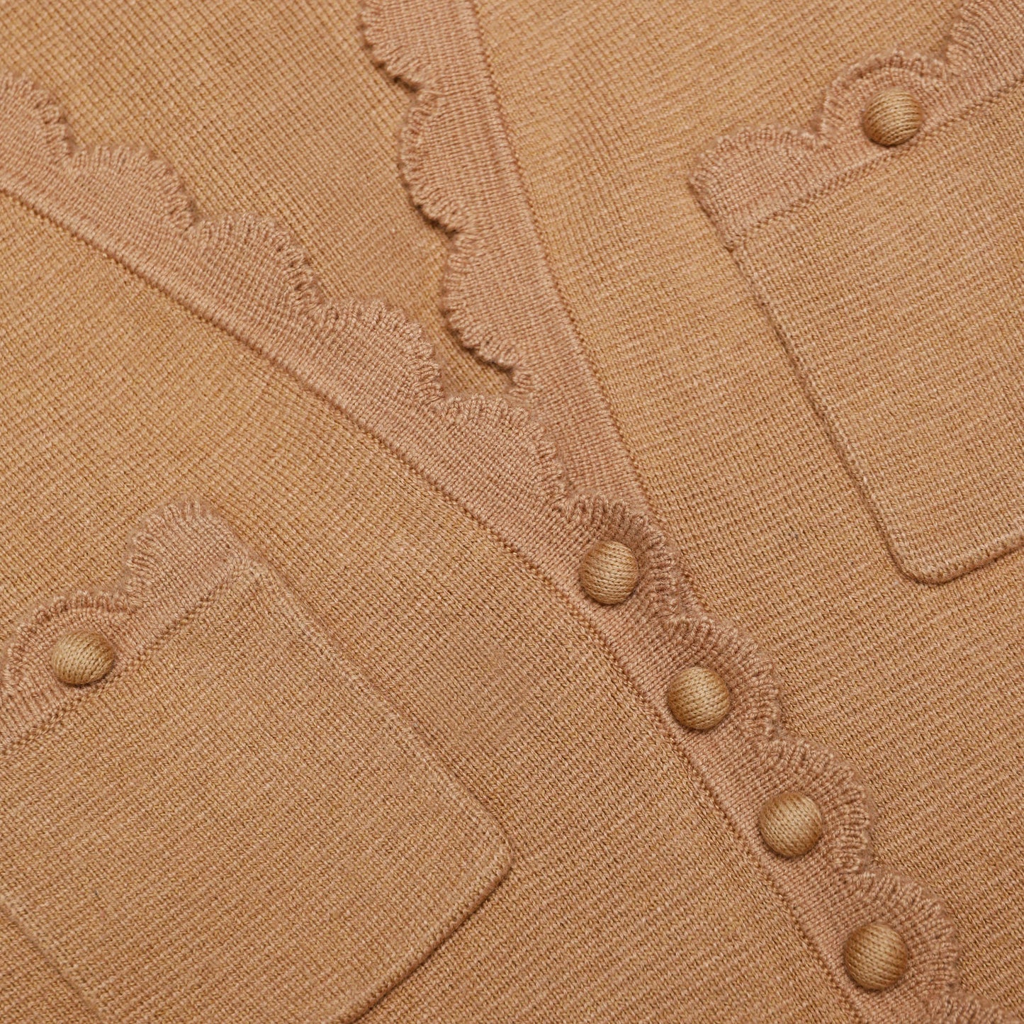 Camel Knit Peplum Midi Dress