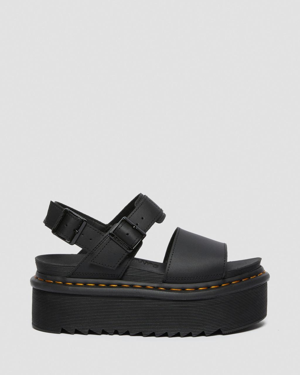 Voss Quad Leather Strap Platform Sandals