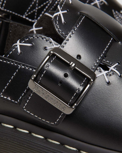 Jorge Contrast Stitch Leather Mules
