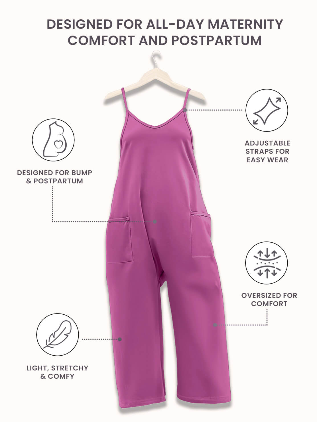 Oversized Jumpsuit - Maternity & Postpartum---Click to buy and get an additional 50% off