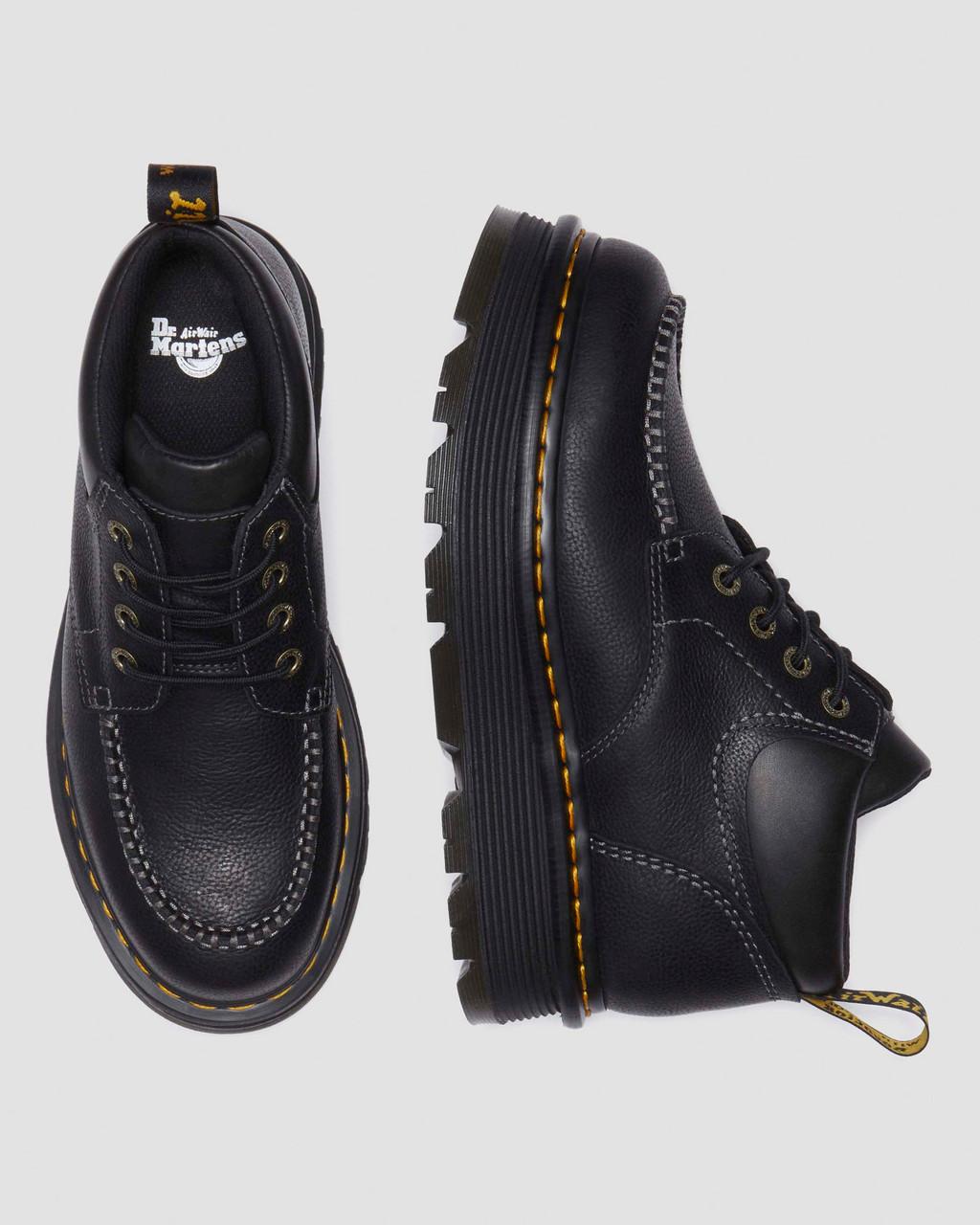 Zebzag Leather Casual 4-Eye Lace-Up Boots