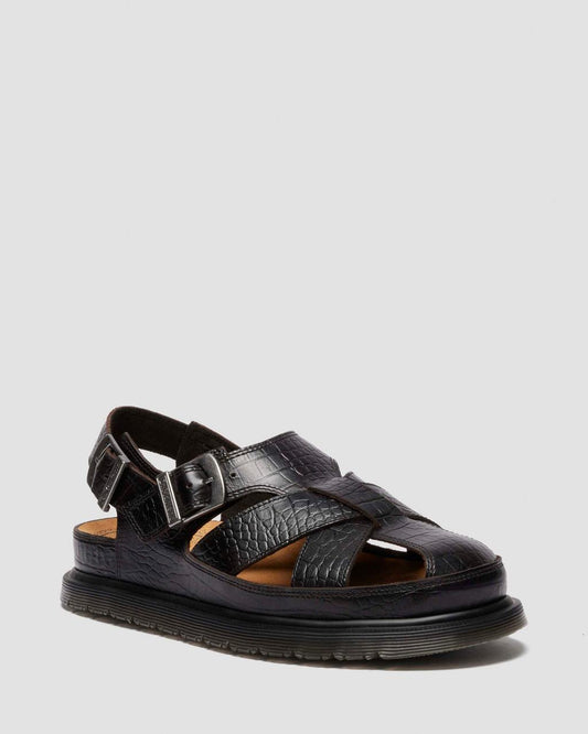 Fisherman Crocodile Analine Leather Sandals