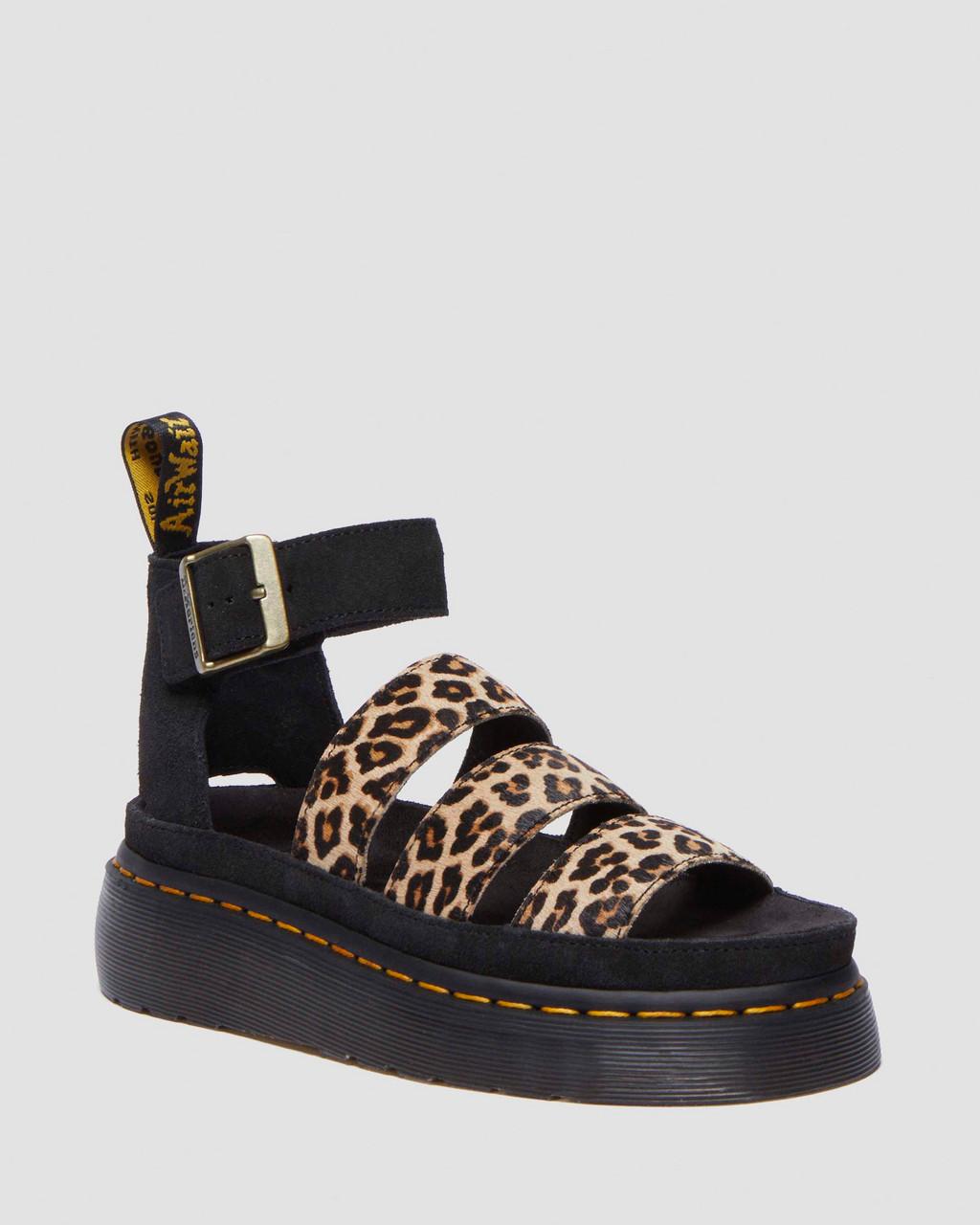 Clarissa Ii Quad Leopard Leather Platform Sandals