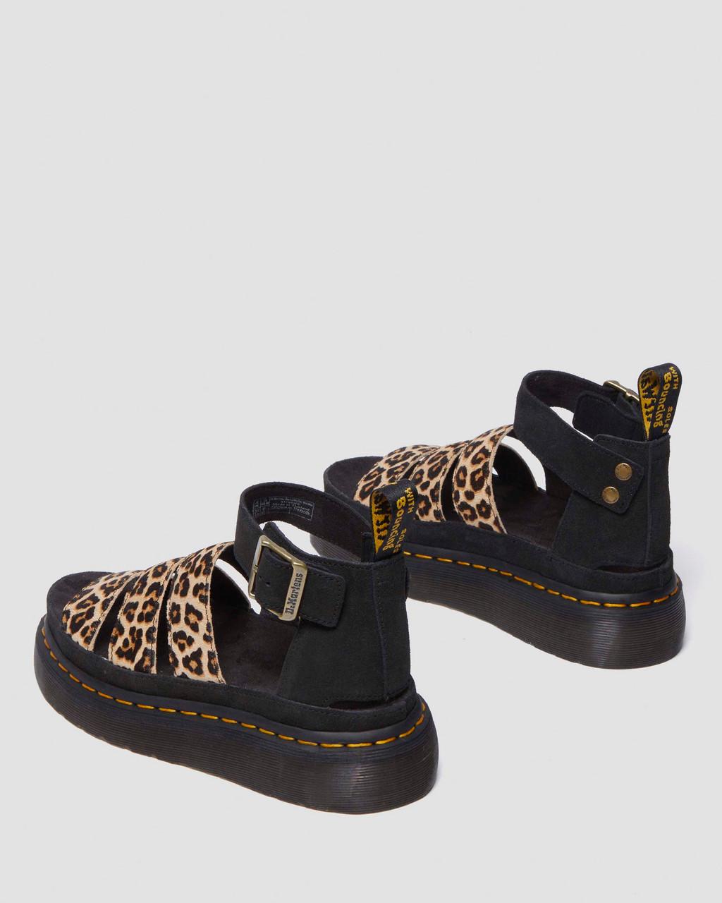 Clarissa Ii Quad Leopard Leather Platform Sandals