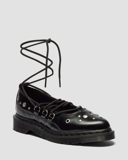 ELPHIE II STUDDED BUTTERO LEATHER BALLET FLATS