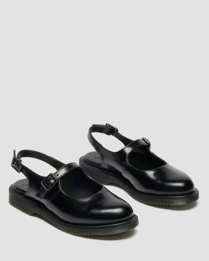Madaline Mary Jane Smooth Leather Sling Back Shoes