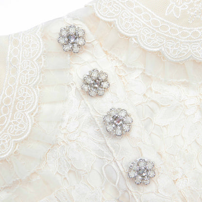 Cream Floral Lace Mini Dress