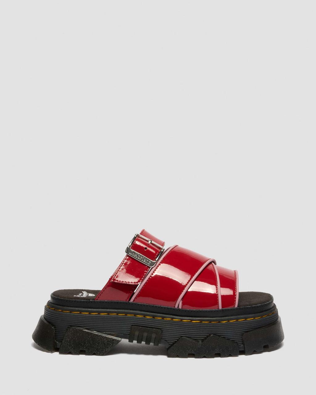 Mattison Slide Soft Patent Leather Sandals