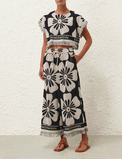 Halliday Towelling Crop Top