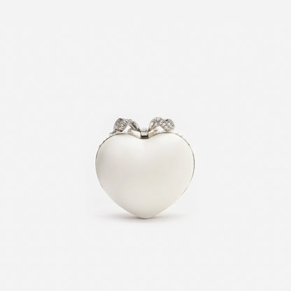 Pearl Heart Clutch Bag