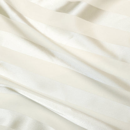Yellow Satin Striped Maxi Dress