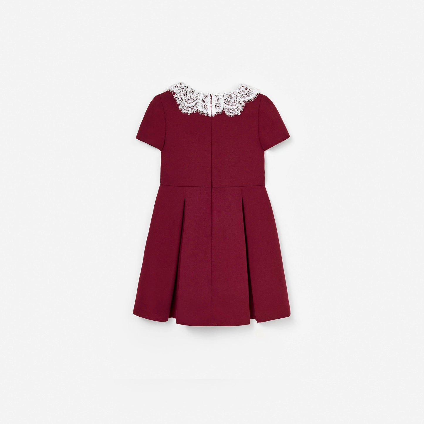 Burgundy Lace Bib Dress