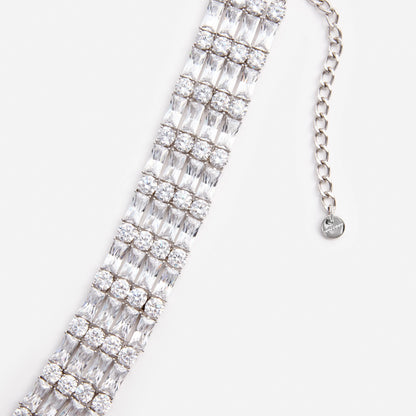 Silver Crystal Choker
