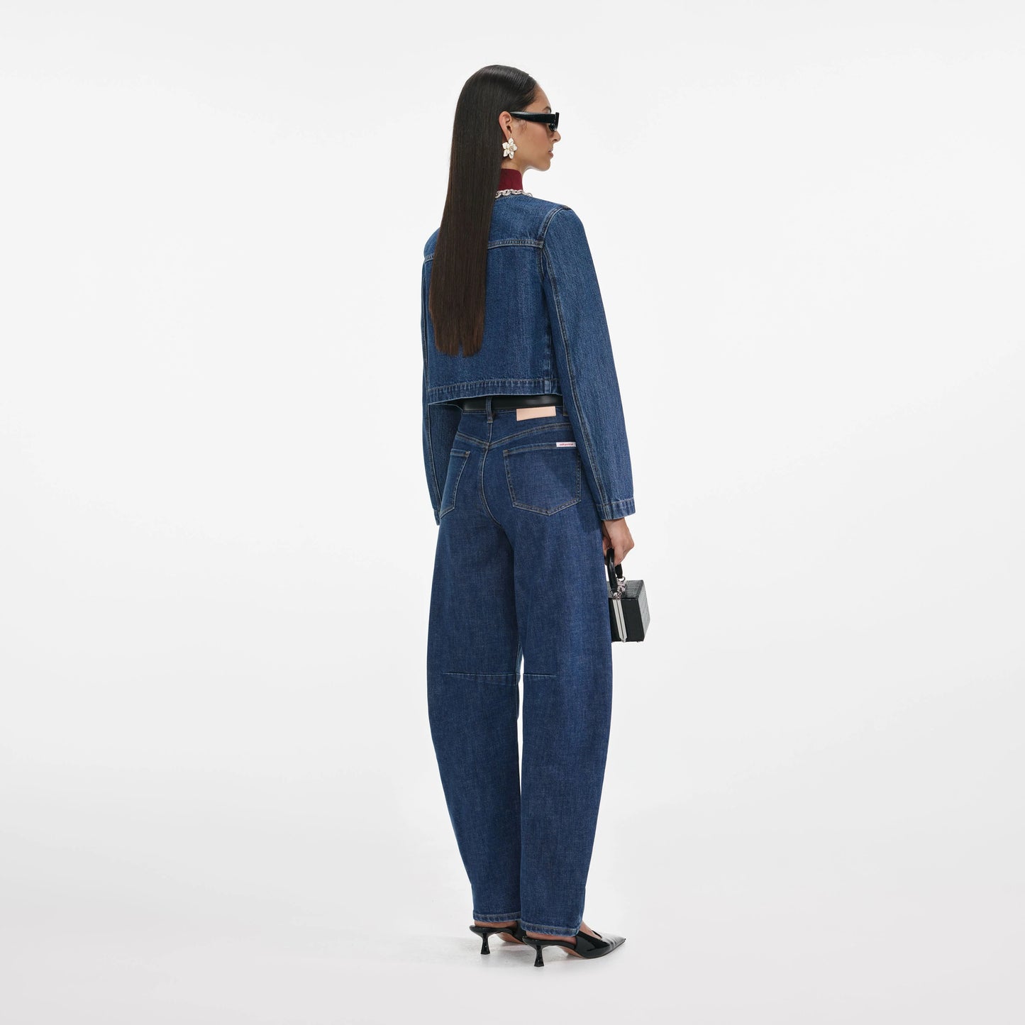Crystal Trim Denim Jacket