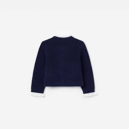 Navy Embellished Cardigan