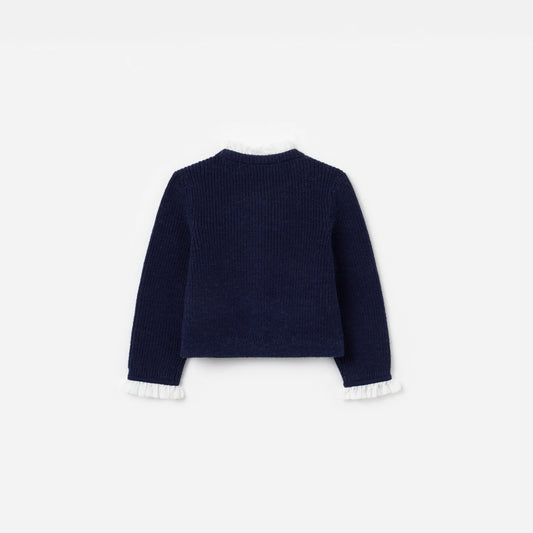 Navy Embellished Cardigan