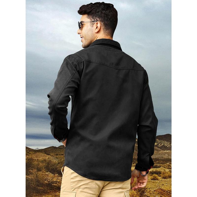 🔥Men's Flannel Lined Shacket Jacket