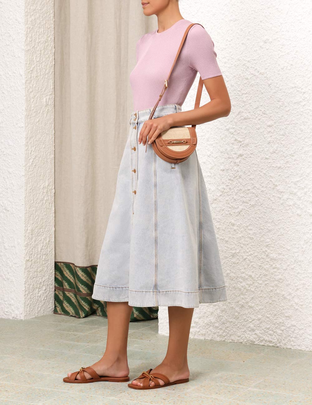 August A Line Denim Skirt