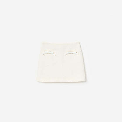 Cream Boucle Skirt