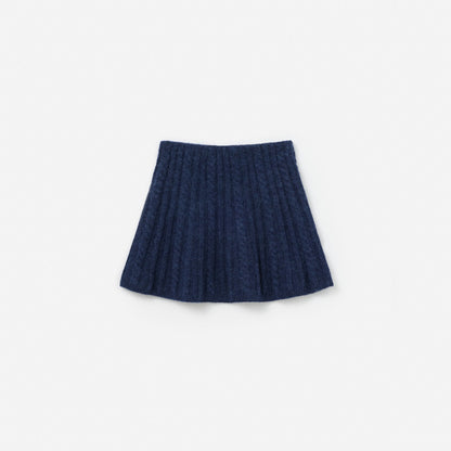 Navy Alpaca Knit Skirt