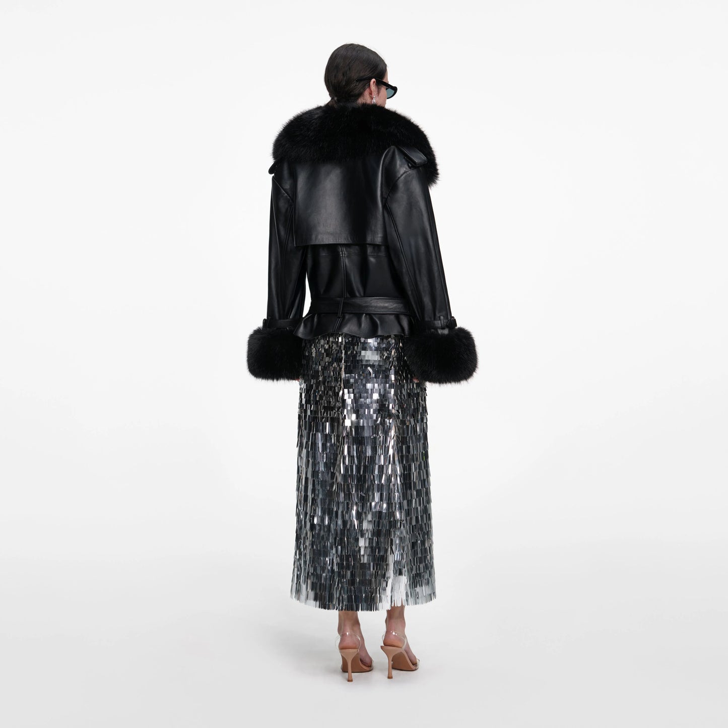 Black Belted Leather Jacket