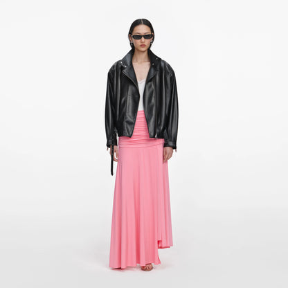 Black Faux Leather Biker Jacket