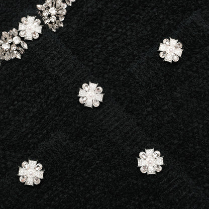 Black Crystal Trim Cardigan
