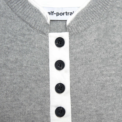 Grey Short Sleeve Knit Top