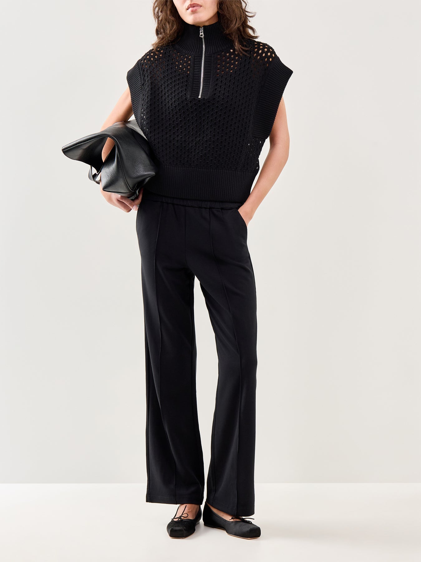 Gaines Half Zip Sweatshirt Black