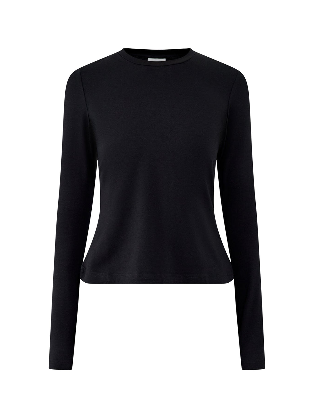 Edna Long Sleeve Fitted T-Shirt Black
