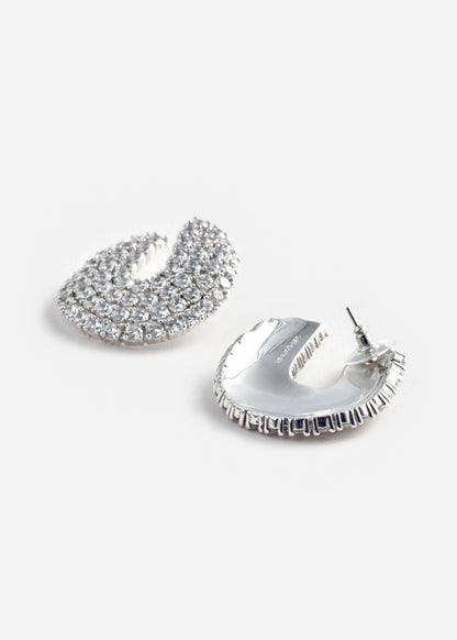 Crystal Curved Earrings