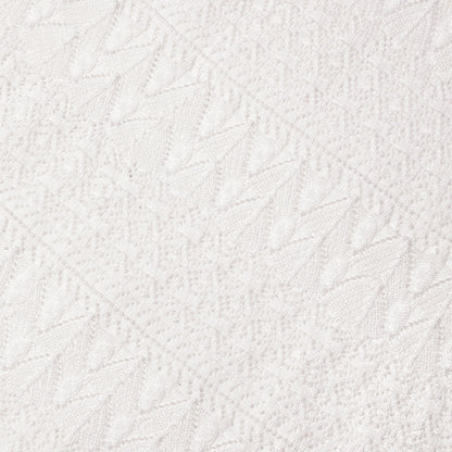 White Pointelle Knit Midi Skirt