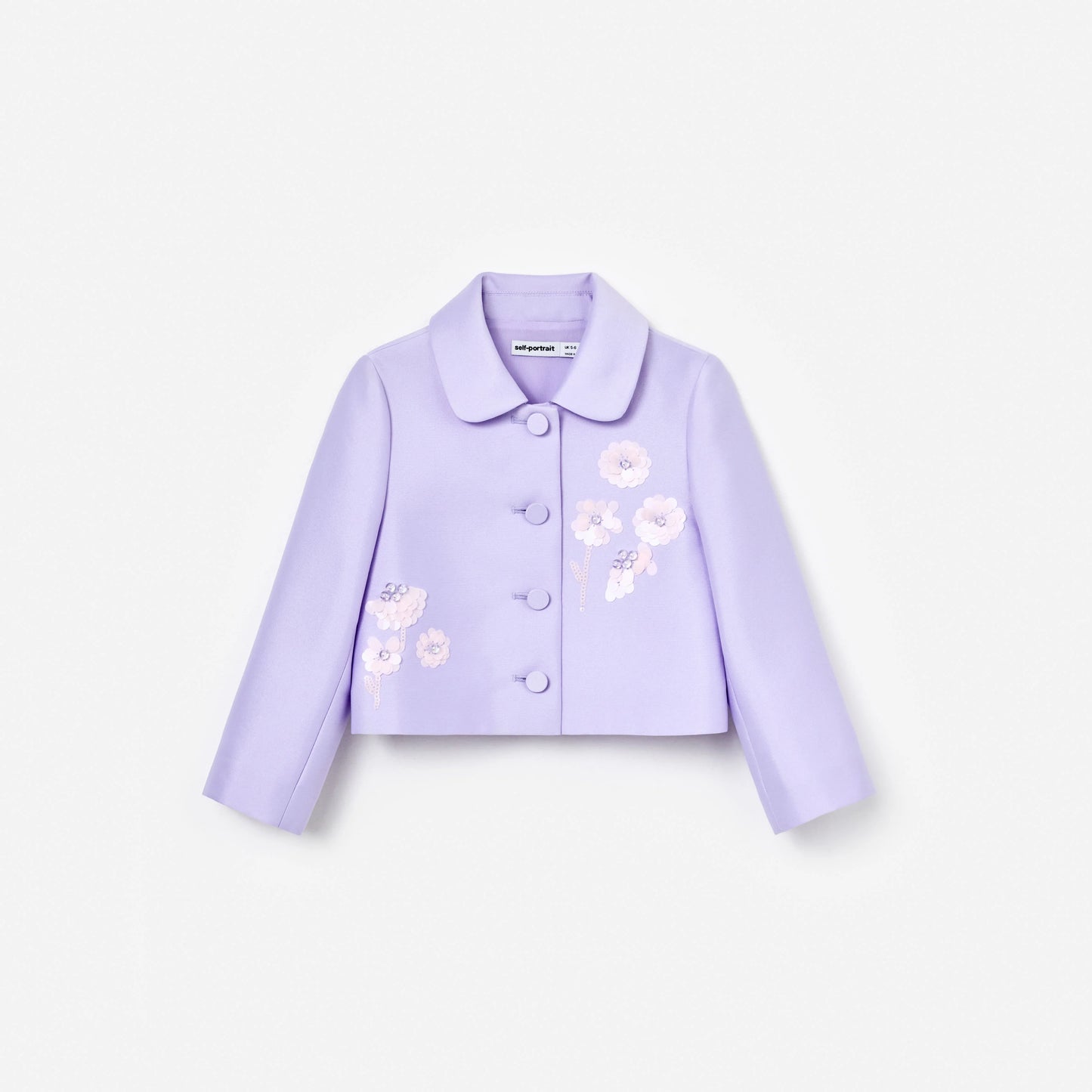 Lilac Taffeta Sequin Embellished Jacket