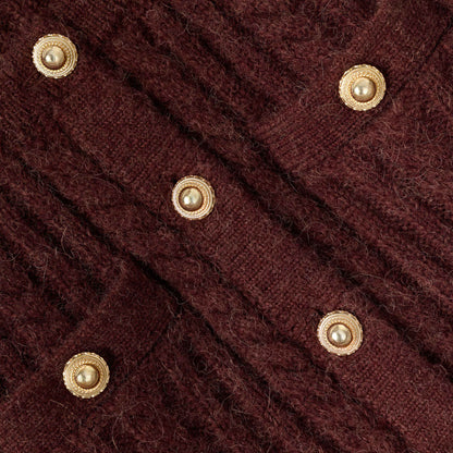 Brown Alpaca Knit Dress