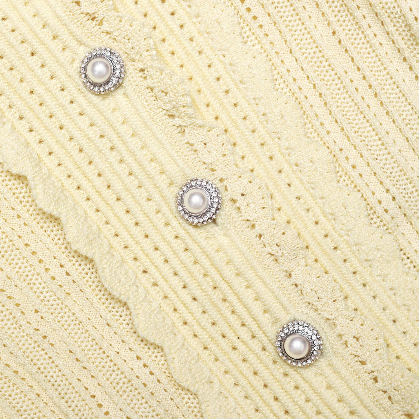 Yellow Pointelle Cardigan