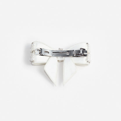 Pearl Crystal Bow Hairclip