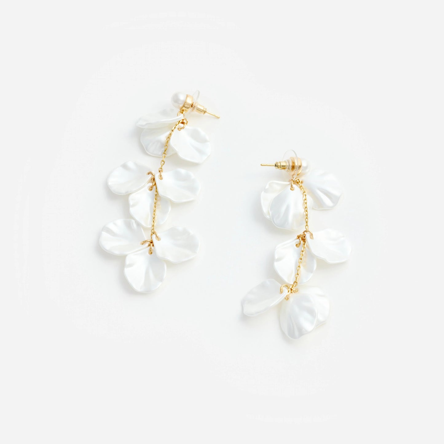 Pearl Petal Tiered Earrings