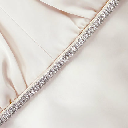 Champagne Satin Maxi Dress