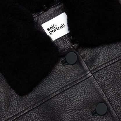 Black Cropped Leather Jacket