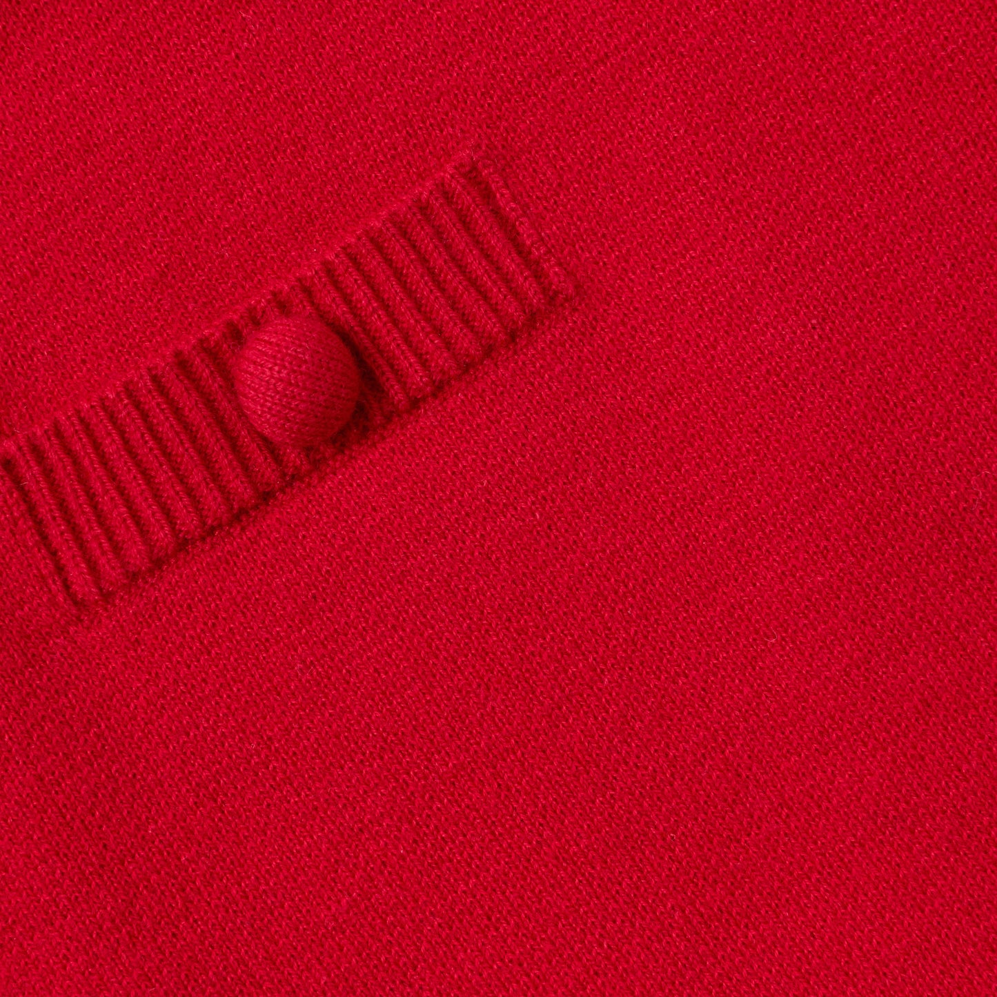 Red Flower Trim Knit Skirt