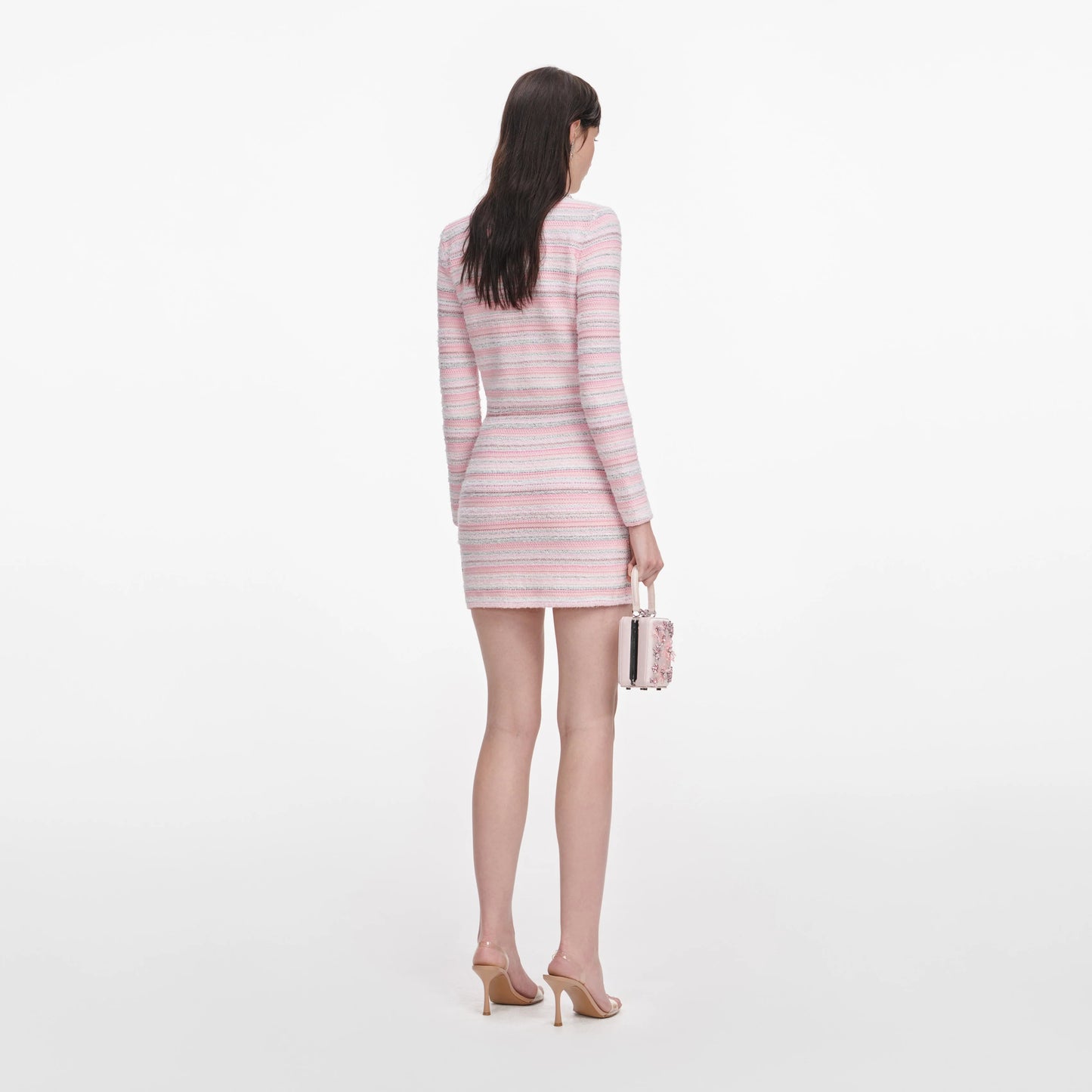 Pink Textured Cardigan