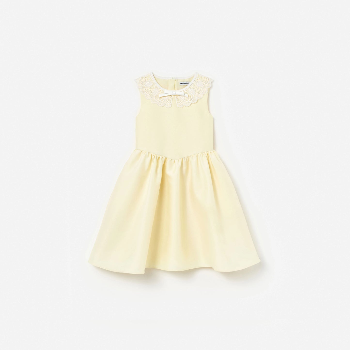 Yellow Taffeta Lace Dress
